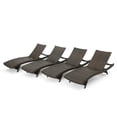 thumbnail image 4 of Noble House Thira Outdoor Wicker Chaise Lounge Chair (Set of 4) Mix Mocha, 4 of 22