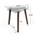 thumbnail image 4 of Noble House Fircrest Wood and Glass End Table, Walnut, 4 of 7