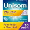 Unisom PM Pain Caplets (30 Ct), Acetaminphen & Diphenhydramine HCI