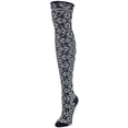 thumbnail image 2 of MeMoi Women's Brussels Lace Fair Isle Over The Knee Socks - Womens - Female, One Size, Cathay Spice, 2 of 5