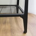 thumbnail image 2 of Manor Park Angle Iron Rustic Wood Entry Console Table, Barnwood, 2 of 16