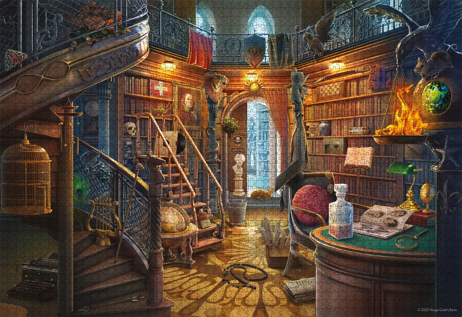 Ceaco June's Journey The Library 2000-Piece Interlocking Jigsaw Puzzle for Children Ages 14+