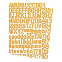Letter Stickers 1 Inch, 12 Sheets Self Adhesive Alphabet Sticker Letter Decals for Mailbox Window Door Cap Decorations, Orange
