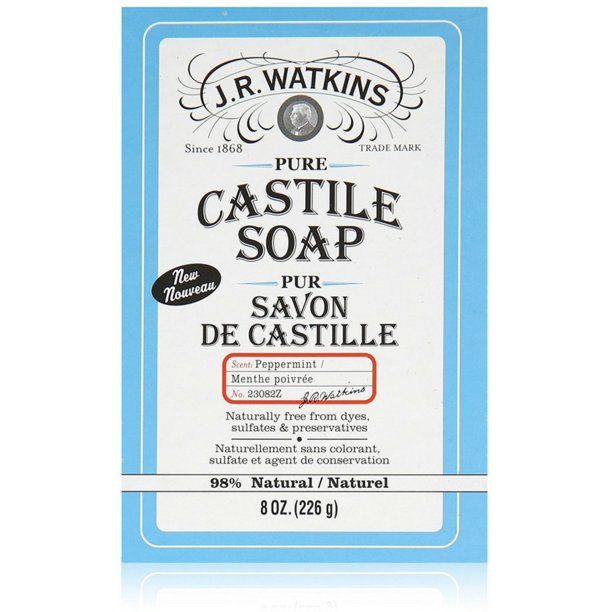 J R Watkins Castle Bar Soap Peppermint 8 Oz Pack Of 6 Walmart Com