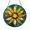 Stained Glass 5.9 Inch, variant on Colorful Sunburst Motif Stained Glass Suncatcher – Window Decor