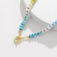 thumbnail image 5 of Beaded Gemstone Necklace for Women, Colorful Boho Bead Choker Natural Stone Surfer Beach Necklaces Gold Plated Summer Handmade Jewelry, 5 of 6