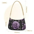 thumbnail image 3 of FORMRS Womens Shoulder Bag with Chain Strap Clutch Purse Cute Tote Handbag, Black Roses, 3 of 7