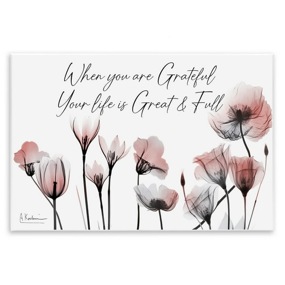 Stupell Industries Grateful Faith Floral Religious Painting Unframed Art Print Wall Art, 15 x 10