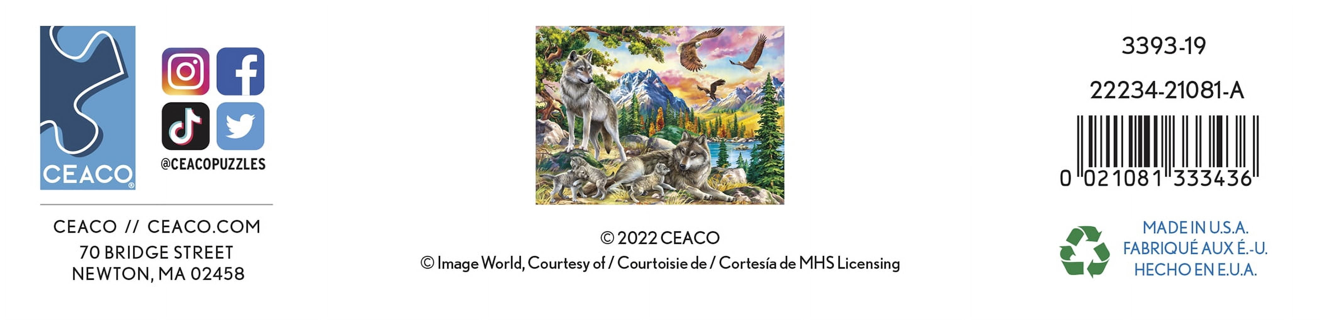 Ceaco - Image World - Wild - Wolves and Eagles - 1000 Piece Interlocking Jigsaw Puzzle