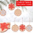 thumbnail image 1 of Fiudx Adornos Navideños de Madera con Diseño de Copo de Nieve Hueco Tallado, Etiquetas de Regalo Ecológicas, Decoración Duradera y Reutilizable, para Árbol, Chimenea, Mesa, Espíritu Navideño, 8 Cm, 1 of 5