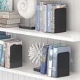 thumbnail image 2 of Bookends, Black Metal Bookends for Heavy Books, (2pcs, 5.3x7.8x4), 2 of 5