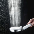 thumbnail image 4 of Injueey Potente cabezal de ducha con tecnología neumática para aumentar la presión del agua y filtro antiobstrucción. Juegos de accesorios de baño Negro plata Con tubería de agua, 4 of 6