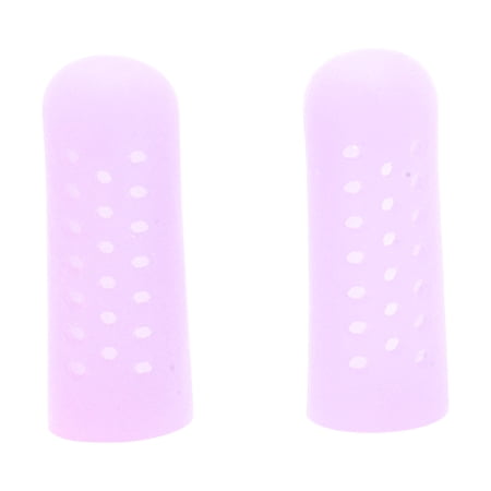 Unique Bargains 2 Pcs Breathable Toe Protector Prevent Pain for Corns Blisters Small Purple SEBS