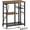 Rustic Brown  Black, variant on Movable Bakers Rack, Microwave Stand with Charging Station, Kitchen Storage Rack with Hooks and Basket, Black