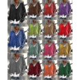 thumbnail image 3 of Womens Sweater Knitted Casual V-neck Solid Color Cardigan Sweater, 3 of 4