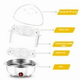thumbnail image 5 of Electric Egg Boiler Universal 7 Egg Boiler Steamer Fried Egg Cooking Tool Kitchen Utensils Breakfast Maker (White), 5 of 7