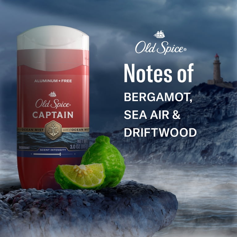 Old Spice Men's Deodorant Stick Captain Scent 3.0 oz Twin Pack