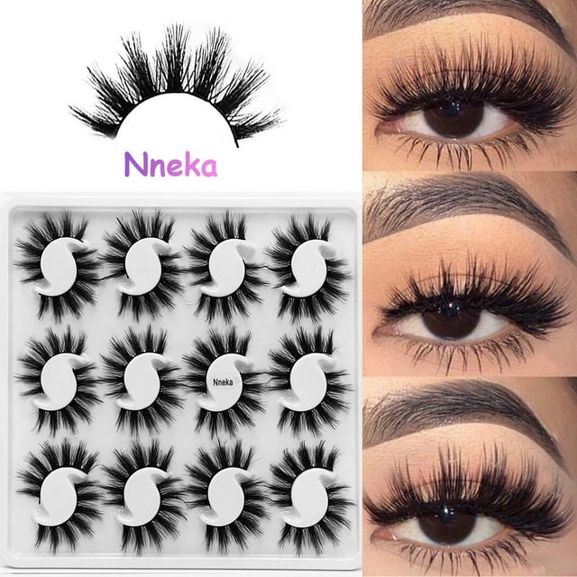 Fiudx Pestañas Postizas Naturales, 12 Pares de Pestañas Negras Gruesas, Cómodas para Cualquier Ocasión, Maquillaje de Ojos Espectacular, Uso Diario En Fiestas, Esenciales de Belleza Femenina, Guía de
