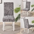 thumbnail image 3 of Dining Chair Covers Set of 4 Stretch Spandex Dining Room Chair Covers Parsons Chair Slipcovers Dining Chair Protector Anti-dust Chair Seat Protector for Dining Room Hotel, Kitchen, Party, 3 of 6