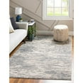 thumbnail image 2 of Unique Loom Oasis High-Low Pile Abstract Rug 9' x 12' Rectangle Gray/Beige, 2 of 2