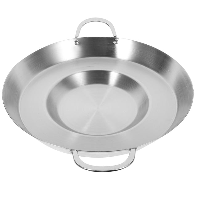 SWETRACE Concave Fryer Stainless Steel Cooking Heating Evenly for Outdoor Equipment 1Set