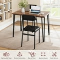 thumbnail image 6 of 5-Piece Dining Table Set for 4, Small Square Kitchen Table with Upholstered Chairs, Space-Saving Dinette for Apartments and Breakfast Nooks, 6 of 8