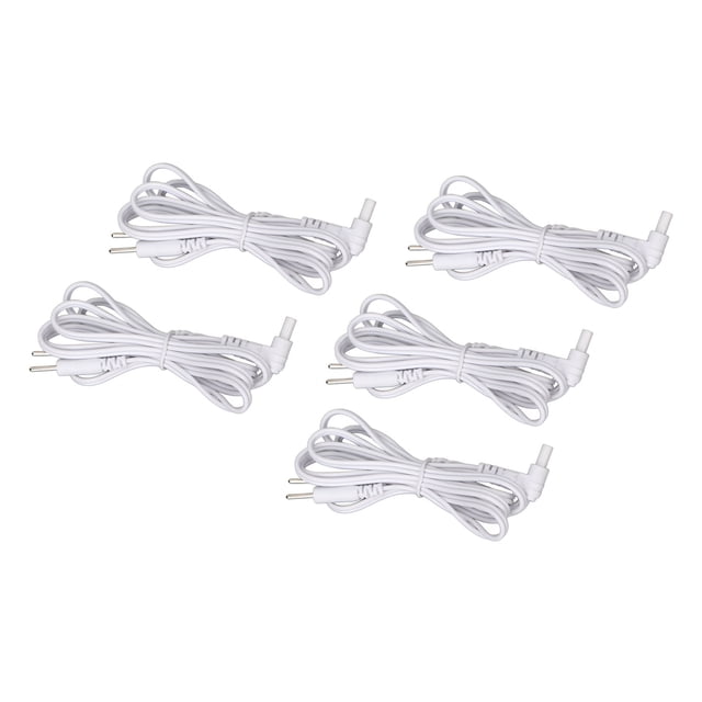 Cable conductor de electrodos unitarios, 5 piezas Cables de electrodos de repuesto Cable conductor de electrodos Alambre de electrodo de clavija blanca Creado magistralmente