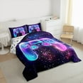 thumbnail image 3 of Manfei Girls Gamepad Bedding Comforter Set,Modern Gamer Twin Comforter Sets,Galaxy Starry Sky Bedding Set,Ultra Soft Home Decor Reversible,2 Pieces, 3 of 8