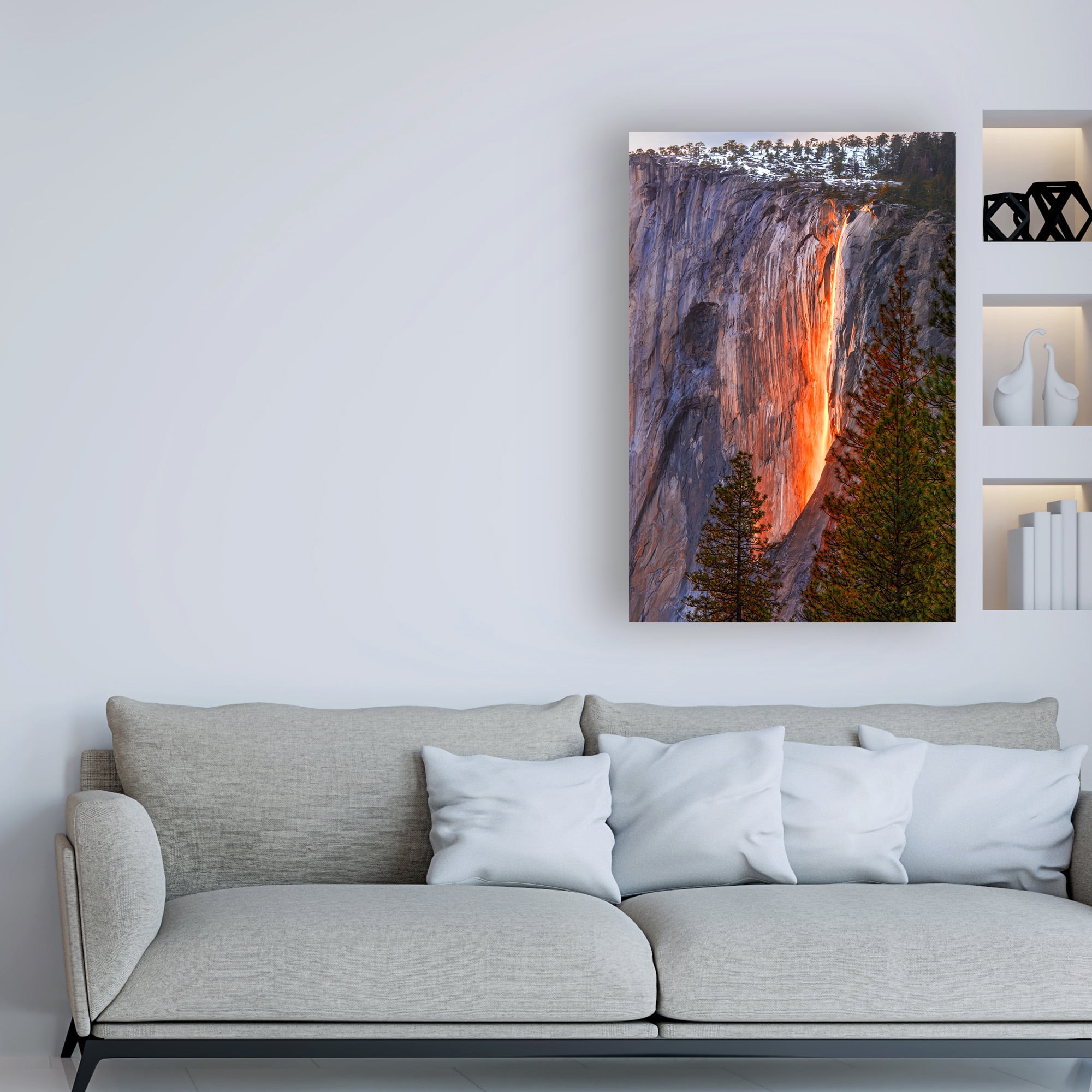 Trademark Fine Art 'Horsetail Fall' Canvas Art by John Gavrili