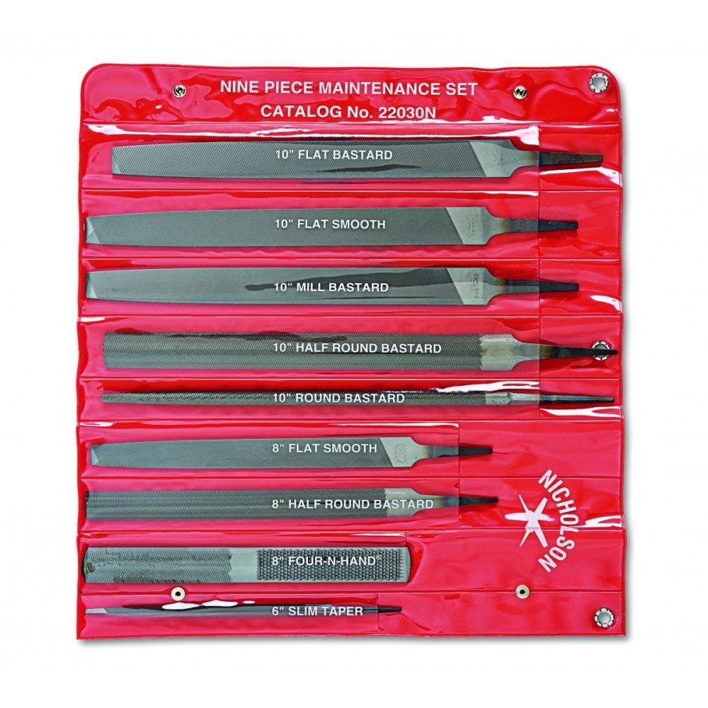 CRESCENT NICHOLSON 22030NN 9 Pc. 6", 8"& 10" Maintenance File Set