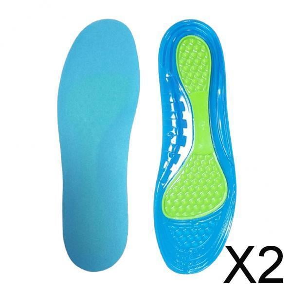 Plantillas de Gel de Silicona Salvador para Pies Diabetes Artritis Espolones Calcáneos Talla L Azul 2 piezas