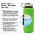 thumbnail image 5 of Simple Modern 32 oz. Summit Water Bottle 2-Pack, Candy Apple Green/Stainless Steel, 5 of 5