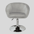 thumbnail image 4 of Impressions Vanity Valerie Vanity Chair with 360 Degree Seat Swivel,  Classy Tufted Design Chair with Adjustable Height (Cool Grey Velvet), 4 of 5
