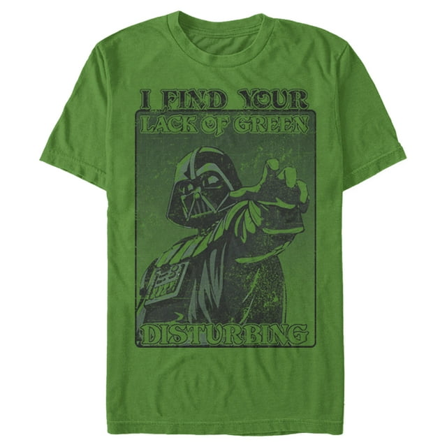 T-Shirt Star Wars Darth Vader pour Hommes, Journée de la Saint-Patrick, Manque de Vert - Kelly Vert - 2X Grand