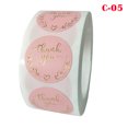 thumbnail image 3 of CAROOTU 500pcs/roll Thank You Stickers High Quality Seal Labels Scrapbook Handmade Sticker Circle Decor, 3 of 7