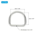 thumbnail image 2 of Metal Ring Marine Grade 316 Stainless Steel Seamless D-Ring 4x25x22mm, 2 of 6