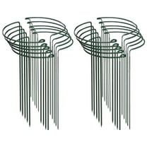 10 Pack Heavy Duty Support Stakes - 15.8" Tall Metal Peony Cages for Outdoor Flowers, Tomatoes & Hydrangeas - Rust-Proof Garden Rings (10" Wide)