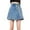 Blue, variant on Ruyang Kids Girl Denim Skort Skirts Elastic High Waist A-Line Short Mini Skirt with Pockets for School Casual
