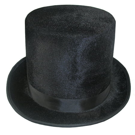 Velvet Top Hat Dickens Victorian Roaring 20s Formal Magician Costume Accessory