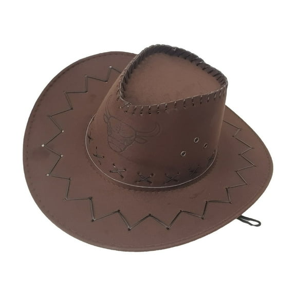 ANINEO Western Cowboy Hat Kids Sun Wide Brim Summer Outdoor Beach Sun Hat Boys Girls Breathable Toddler Wear