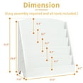 thumbnail image 2 of Masiis Bookshelf 5-Tier Rooms Book Display Shelve youngster for Classroom Bedroom，White, 2 of 7