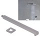 thumbnail image 5 of Brazo de Ducha, El Brazo de Extensión de la Ducha Montada en la Pared Brazo de Estilo Moderno Cepillado NPT1/2 Acero inoxidable de Rosca para Baño Para Banarse, 5 of 7