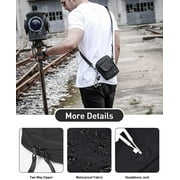 SYCNB Black Small Side Shoulder Bag Crossbody Bag For Men Women Mini Messenger Bag Satchel Bag Travel Purse Wallet Passport Holder Bag- Unisex