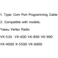 thumbnail image 6 of 1Pcs Programming Cable For Vertex Radio VX-530 VX-600 VX-800 VX-4000/5500 Radio, 6 of 6