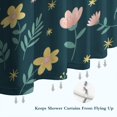 thumbnail image 6 of Pioneer Flower Floral Print Pattern Shower Curtain 84"x72", Bathroom Decorative Shower Curtain Set with 12 Hooks, Waterproof Washable, 6 of 6