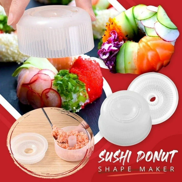 DTBPRQ Bento Box Sushi Donut Shape Maker Home DIY Kids Rice Bento Sushi  Maker Round Rice Mold Kids Bento Lunch Box to Back to School 