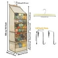 thumbnail image 3 of Yarn Storage Organizer Bag Large Capacity Hanging Design with 4 Clear Zip Pockets, 3 Side Needle & Tool Pockets, 3 of 8