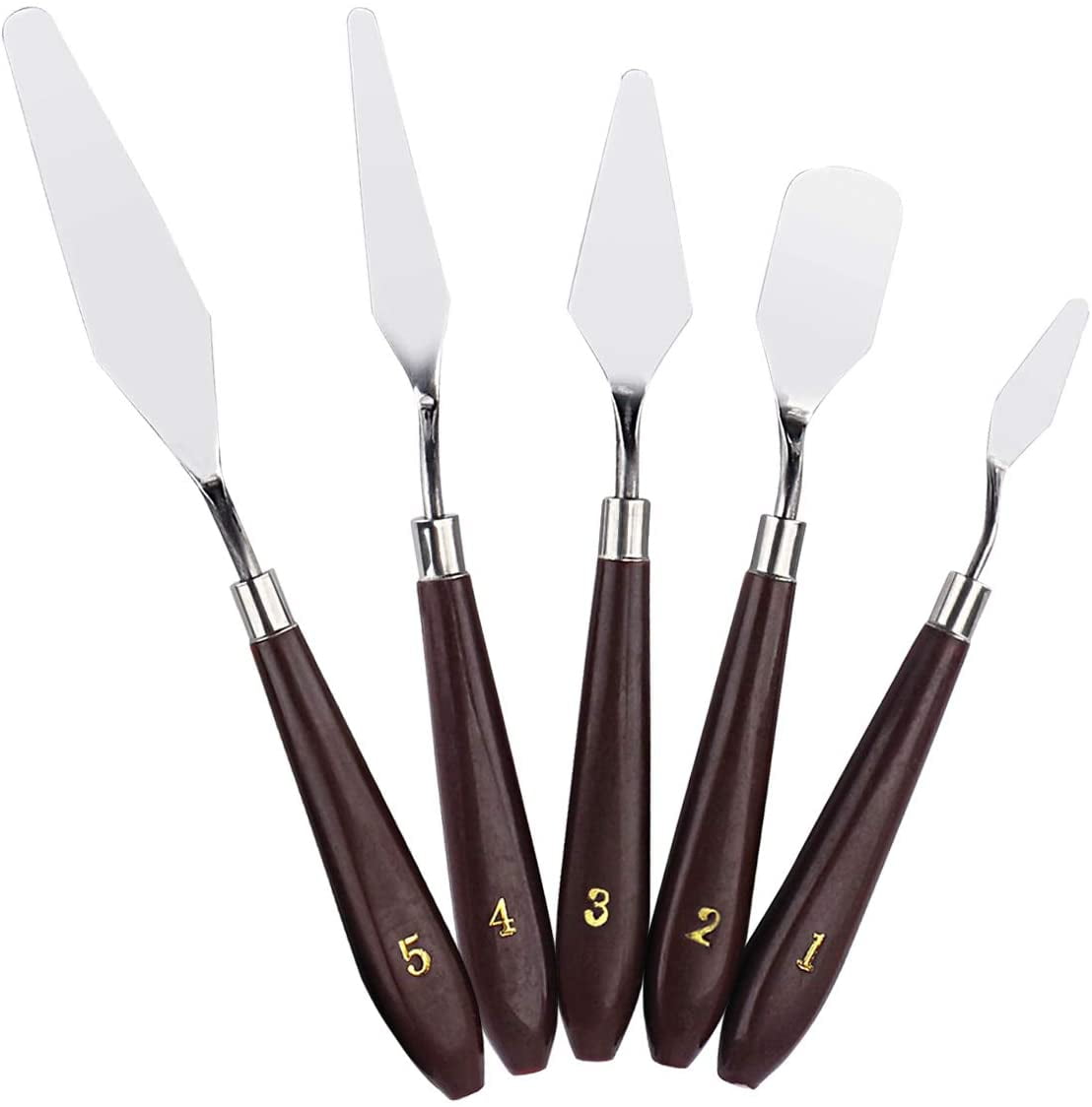 5piece palette knife set stainless steel scraper oil painting color