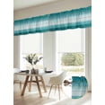 thumbnail image 6 of Teal Turquoise Valances for Windows, Farmhouse Abstract Gradient Wooden Plank Light Filtering Kitchen Curtains, Rod Pocket Window Valance Curtains for Living Room Bedroom, 42" W x 12" L, 2 Panels, 6 of 9