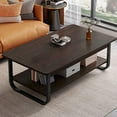 thumbnail image 3 of Coffee Table 2 Tier Minimalist Stylish Easy to Clean Living Room Center Table for Home Decor, 3 of 7